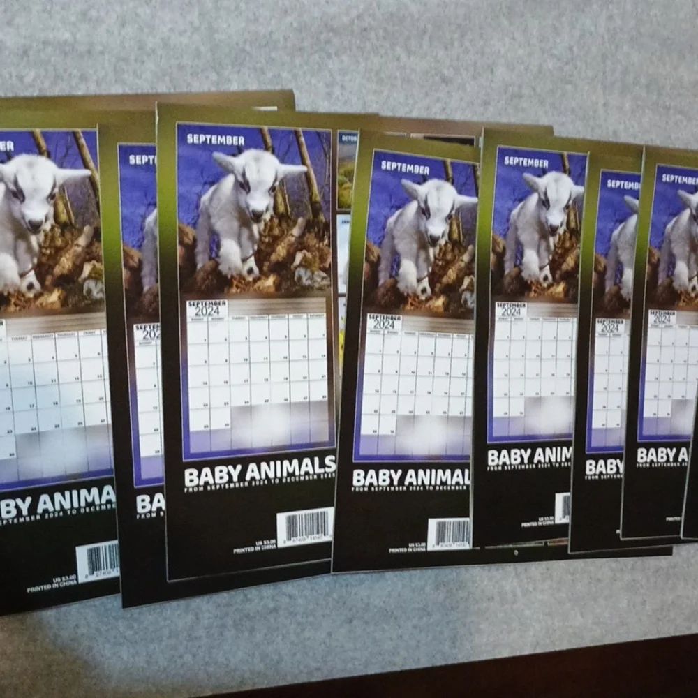 8 Baby Animals 12x12 Wall Calendars 16 Months September 2024 - December 2025